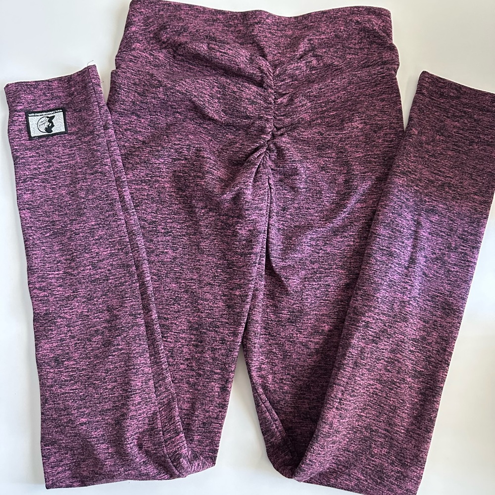 Celestial Bodiez Scrunch Leggings Plum Pink Marl S